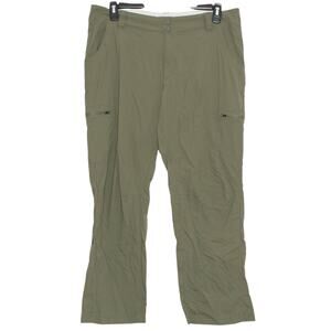 LL Bean Womens Pants Vista Trekking Convertible Hiking Outdoor Green Size 16 FI